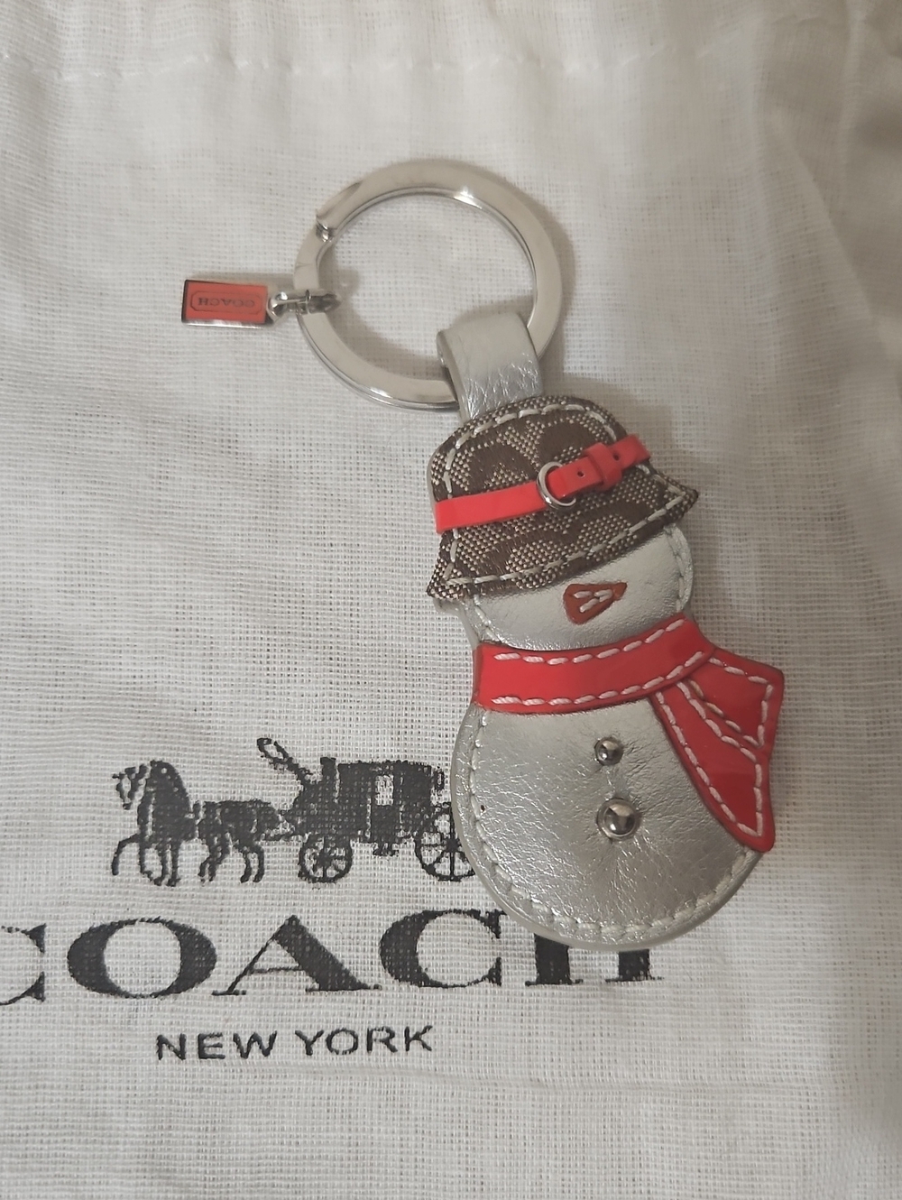 Coach Y2K Snowman Key Fob